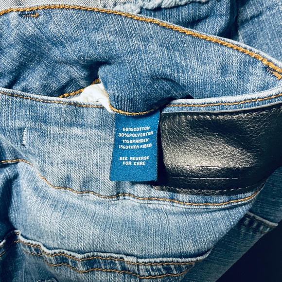 Blue Distressed Denim Shorts - Picture 8 of 8